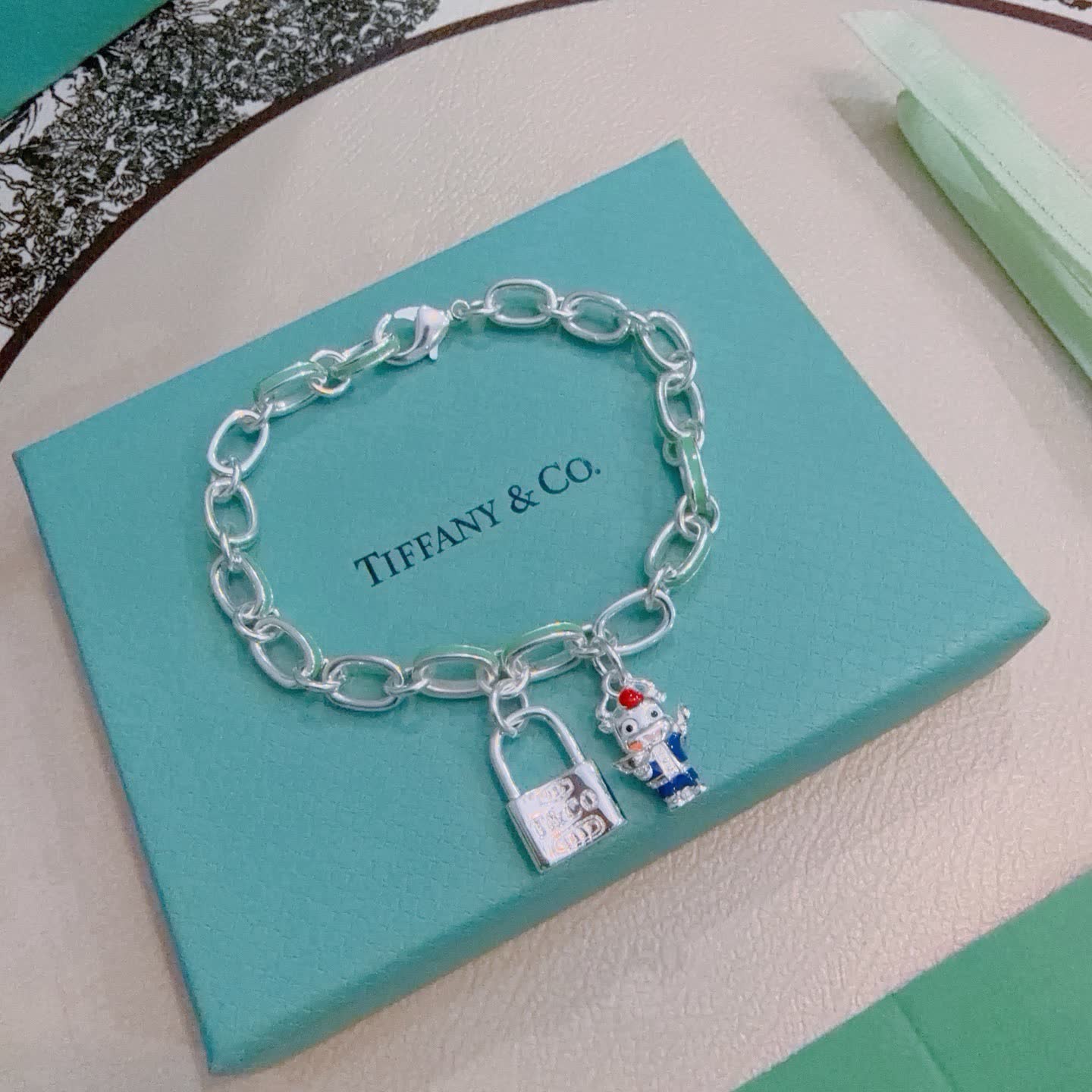Tiffany & Co. Lock Charm Bracelet